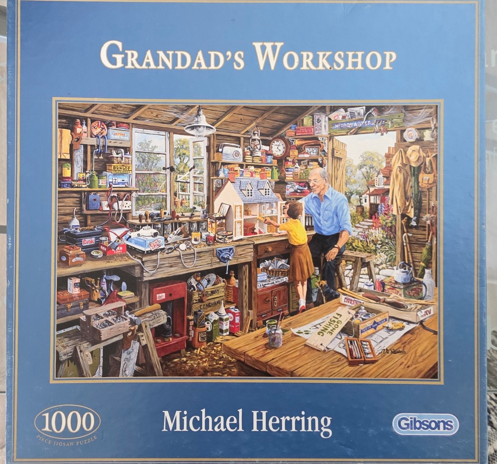 Grandad's Workshop 1000 stukjes puzzel - Gibsons, Ophalen of Verzenden, 500 t/m 1500 stukjes, Zo goed als nieuw