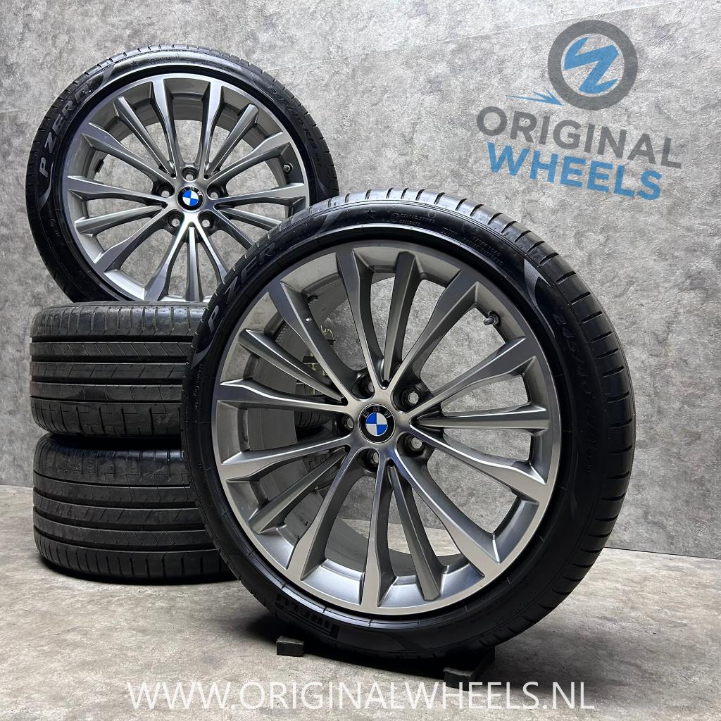 19 inch originele velgen + zomerbanden BMW 5 serie G30 663, 19 inch, Banden en Velgen, Ophalen of Verzenden, Personenwagen
