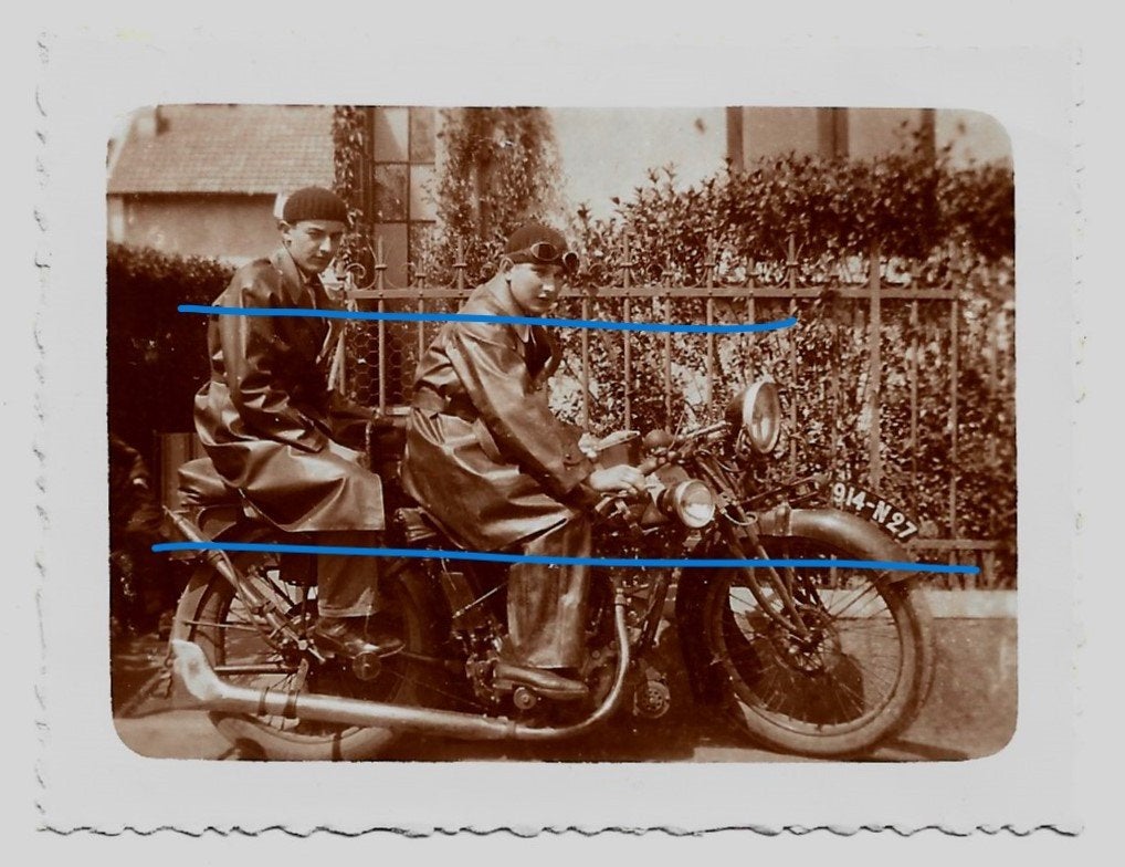 Indian motorcycle motor foto, Verzamelen, Verzenden, Foto, Zo goed als nieuw, 1940 tot 1960