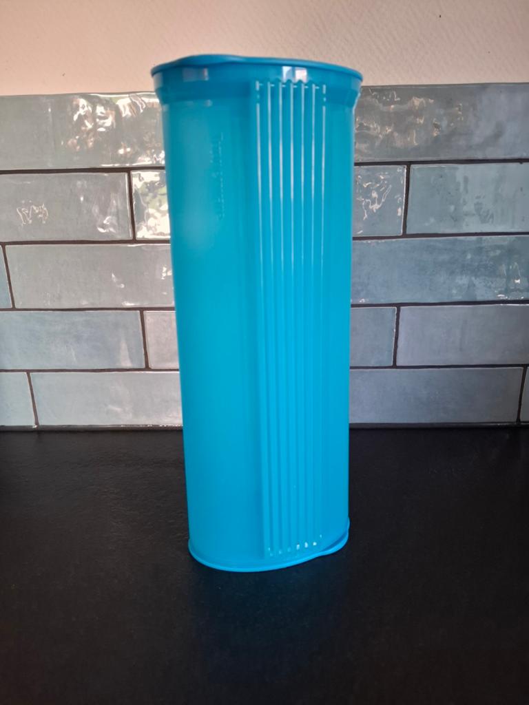 Tupperware voorraadbus / bewaarbeker blauw, Ophalen of Verzenden, Zo goed als nieuw, Blauw, Bus of Trommel
