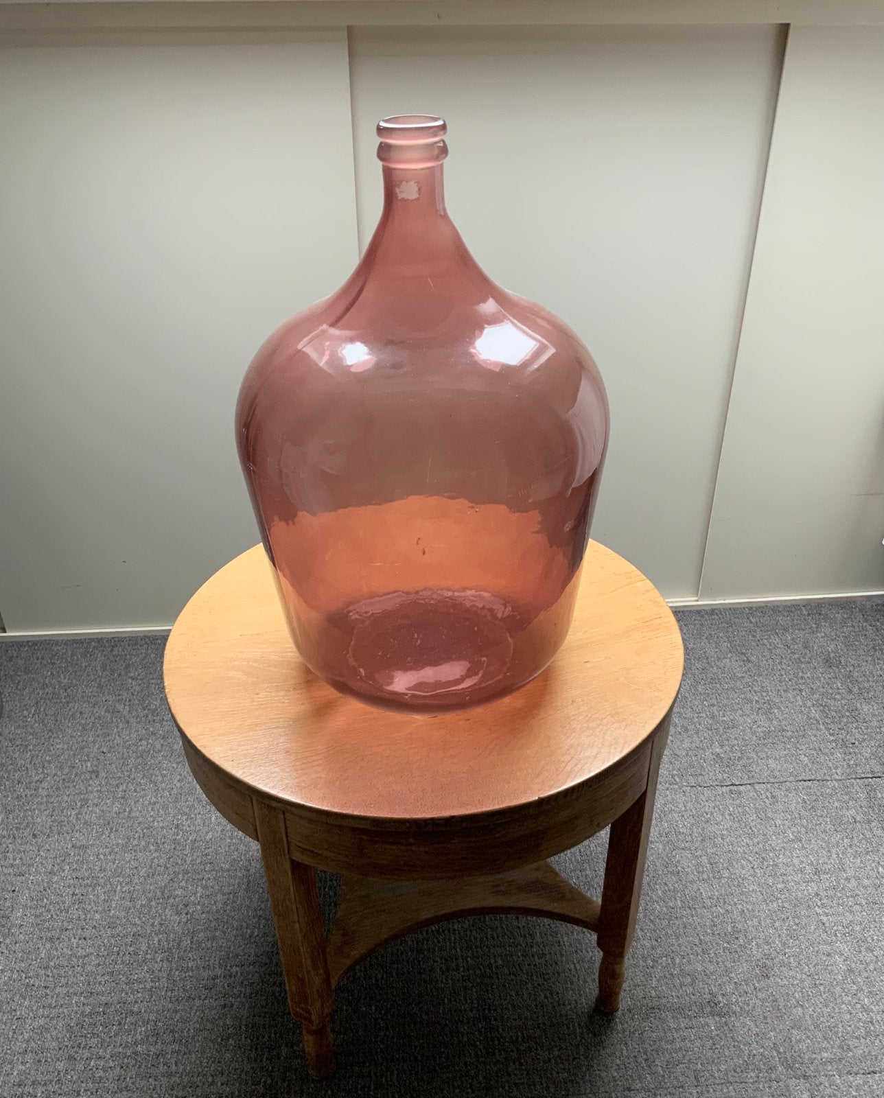Vaas, Huis en Inrichting, Woonaccessoires | Vazen, Ophalen, Zo goed als nieuw, Roze, Glas