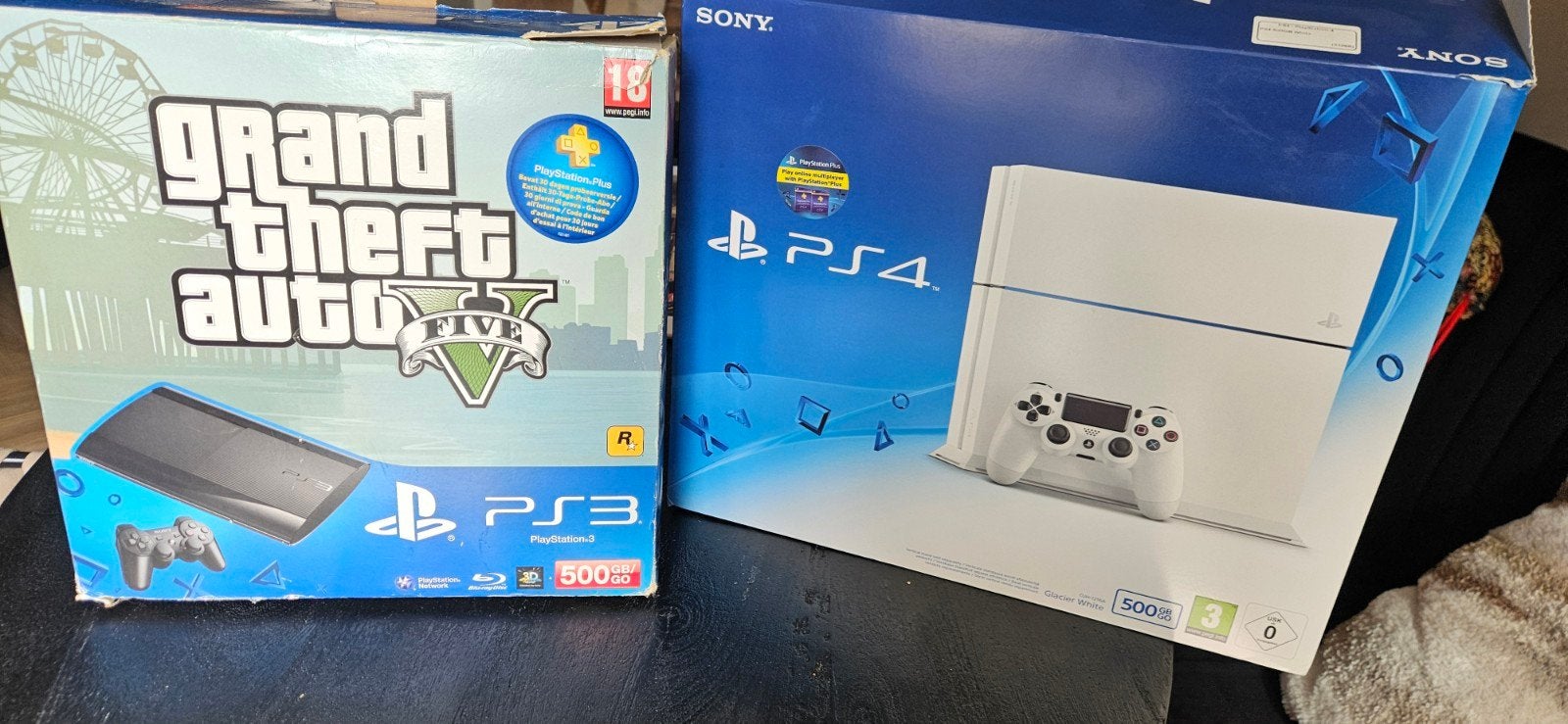 PlayStation 3 en PlayStation 4 bundel, Spelcomputers en Games, Ophalen of Verzenden, Met 1 controller, Slim, 500 GB