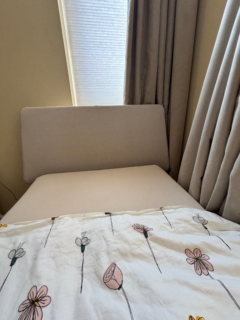 Auping bed hoofdbord, Huis en Inrichting, Slaapkamer | Bedden, 100 cm, Eenpersoons, Beige, 190 cm of minder