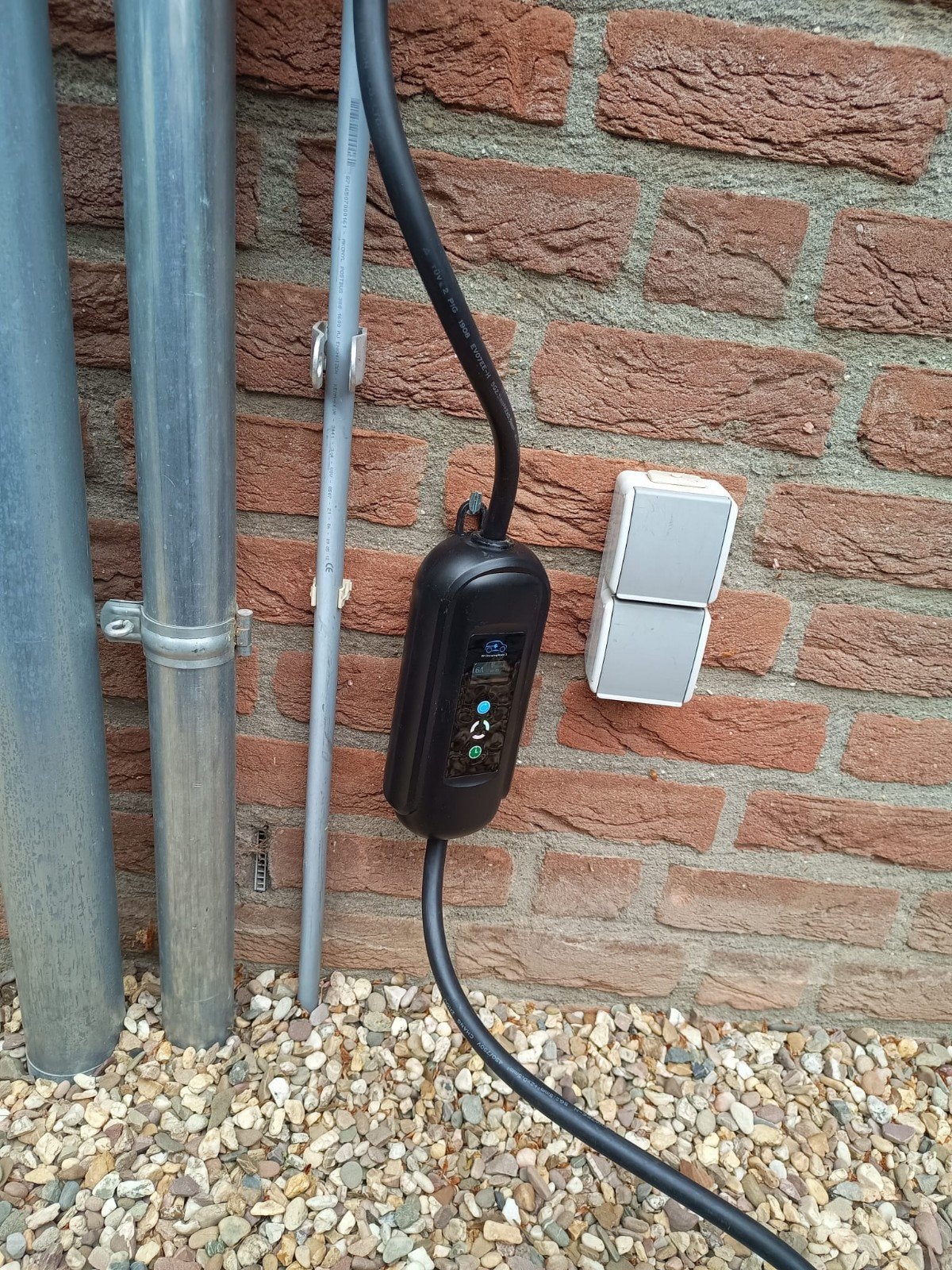 Mobiele lader type 2 (11 kW) met 5m kabel en display, Ophalen of Verzenden, Zo goed als nieuw, Laadpaal en Laadkabel
