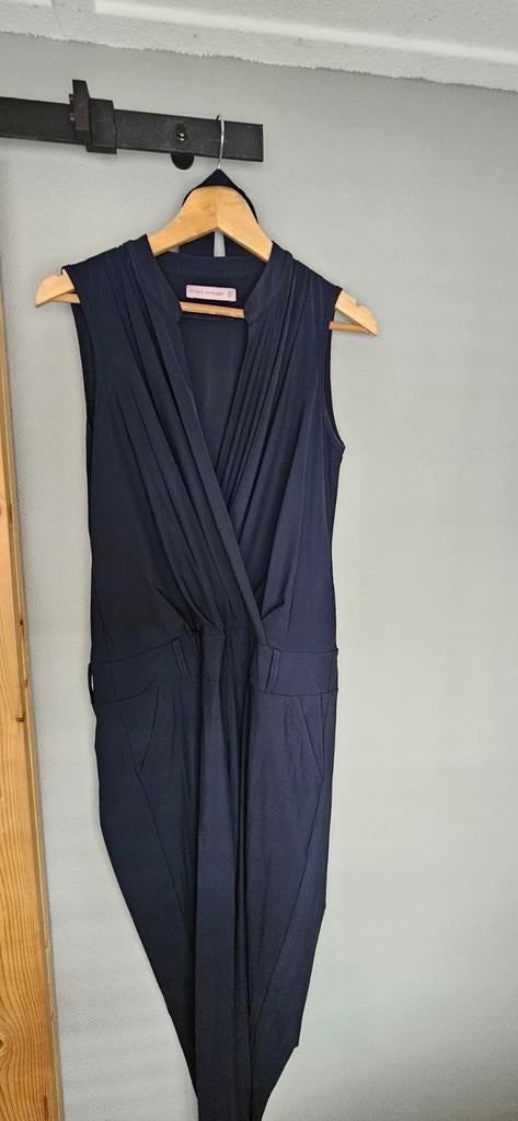 Studio Anneloes jumpsuit donkerblauw met stoffen riem, Kleding | Dames, Jurken, Maat 38/40 (M), Studio Anneloes, Blauw, Ophalen of Verzenden