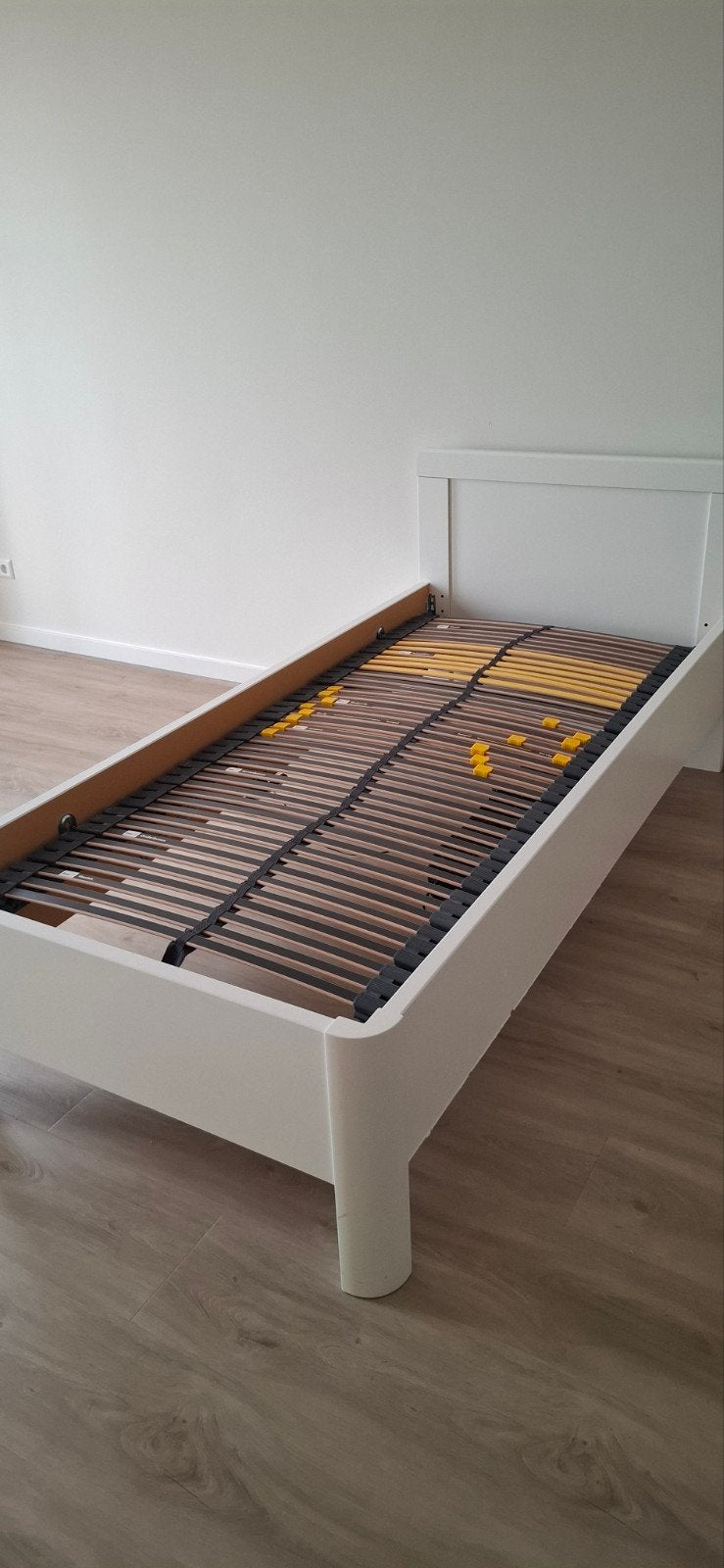 Auping 1-persoons bed met lattenbodem, Ophalen, 90 cm, Eenpersoons, Wit