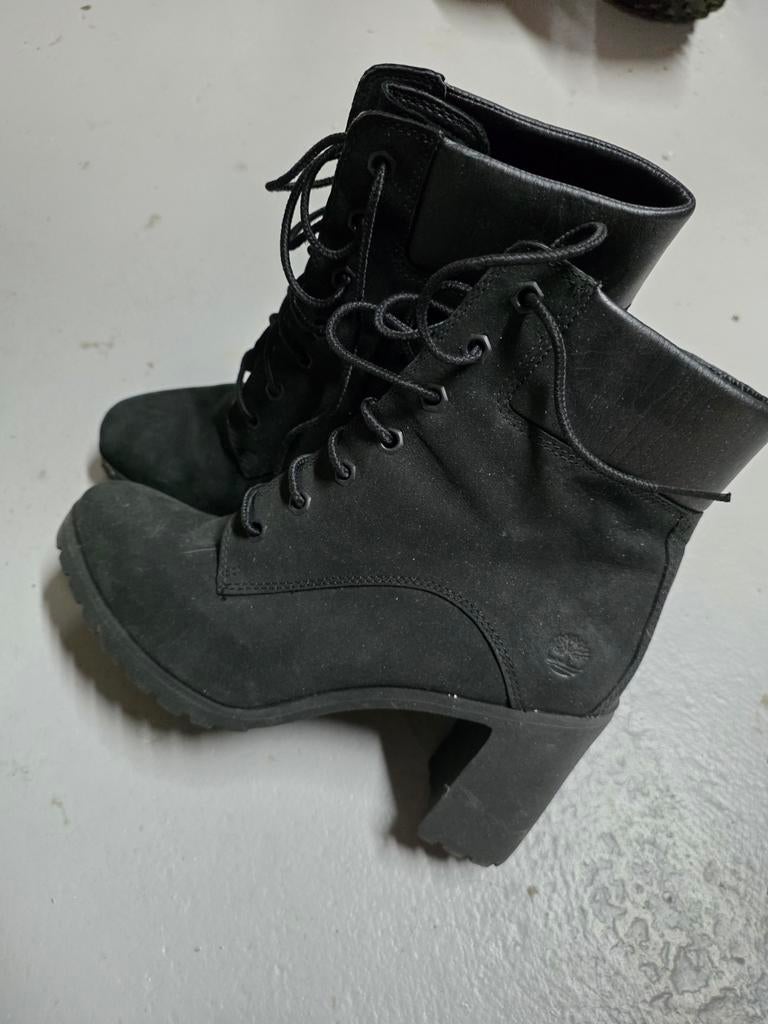 Zwarte Timberland enkellaarsjes met hak - Maat 39, Ophalen of Verzenden