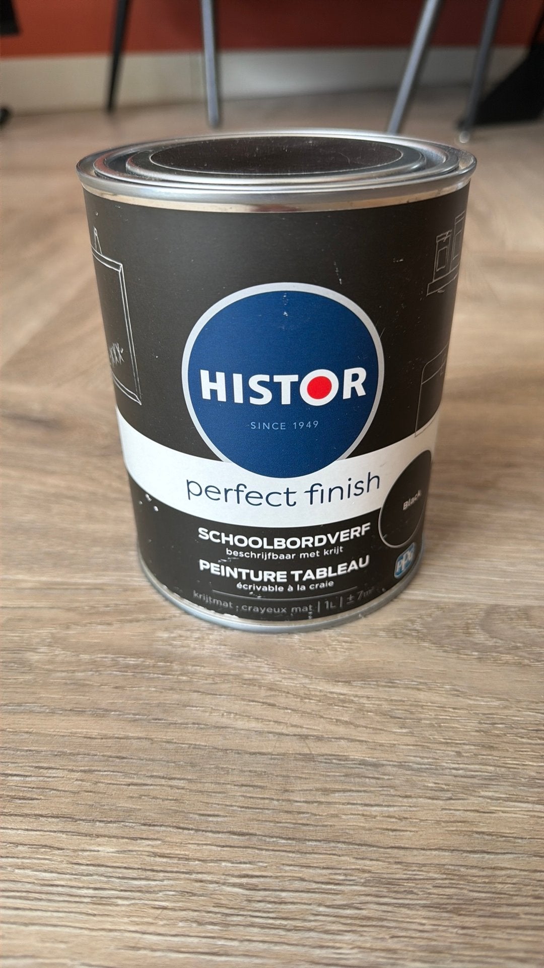 Histor perfect finish schoolbordverf, Doe-het-zelf en Verbouw, Verf, Beits en Lak, Ophalen, Zwart, Nieuw, Verf
