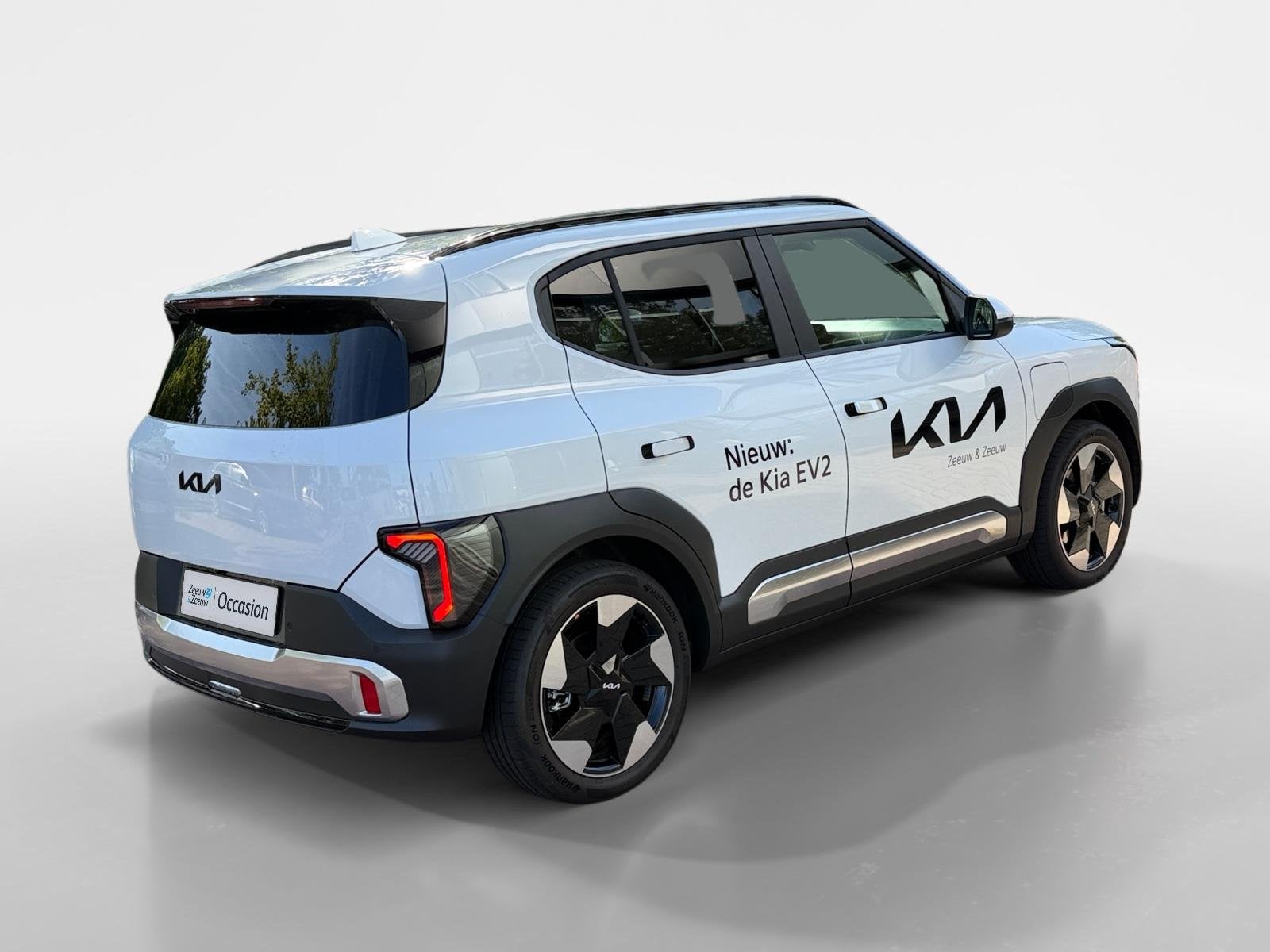 Kia EV2 Plus Advanced 42.2 kWh STOEL & STUURVERWARMING | PAN, Auto's, 12 maanden, Stof, Wit, Te koop