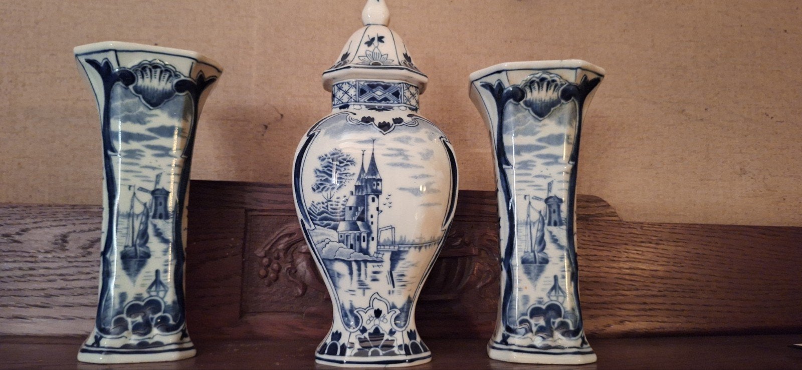 kaststel delftsblauw delfts blauw vaas vazen kast, Ophalen