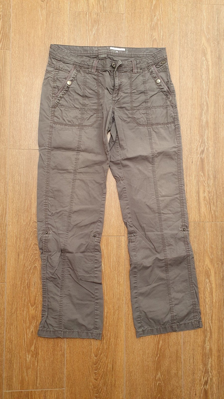Cargobroek Esprit EDC maat 38, Bruin, EDC by Esprit, Lang, Gedragen
