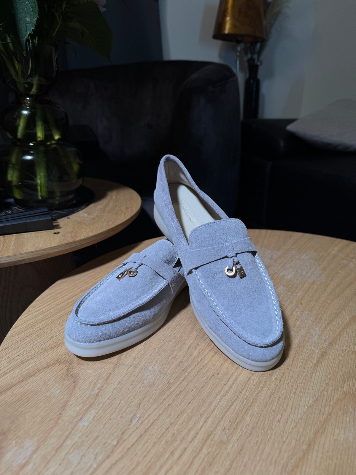 Nieuwe suède en leren loafers voor dames, maat 38 (25cm), Ophalen of Verzenden, Nieuw, Grijs, Instappers