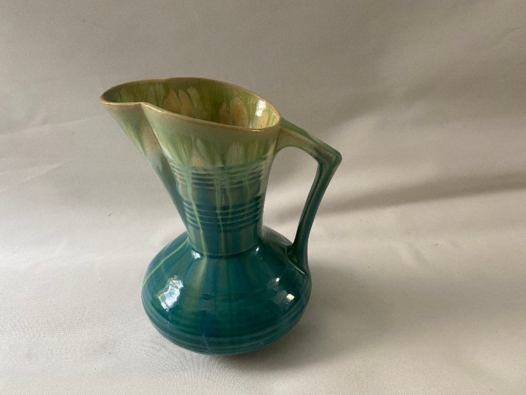 Art Deco Prachtge antieke kan Melkkan schenkkan Belgium, Kan, Gebruikt, Keramiek, Ophalen of Verzenden