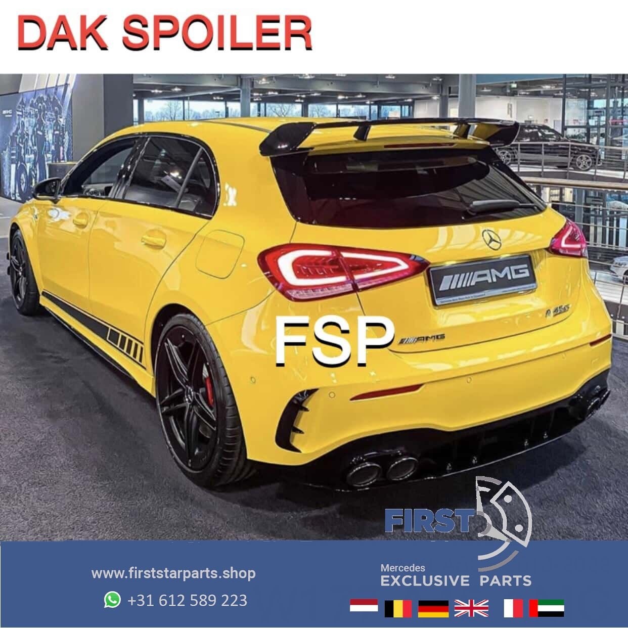 W177 A35 A45 DAK SPOILER VLEUGEL Mercedes A Klasse 2018-2022, Gebruikt, Ophalen of Verzenden, Achter, -