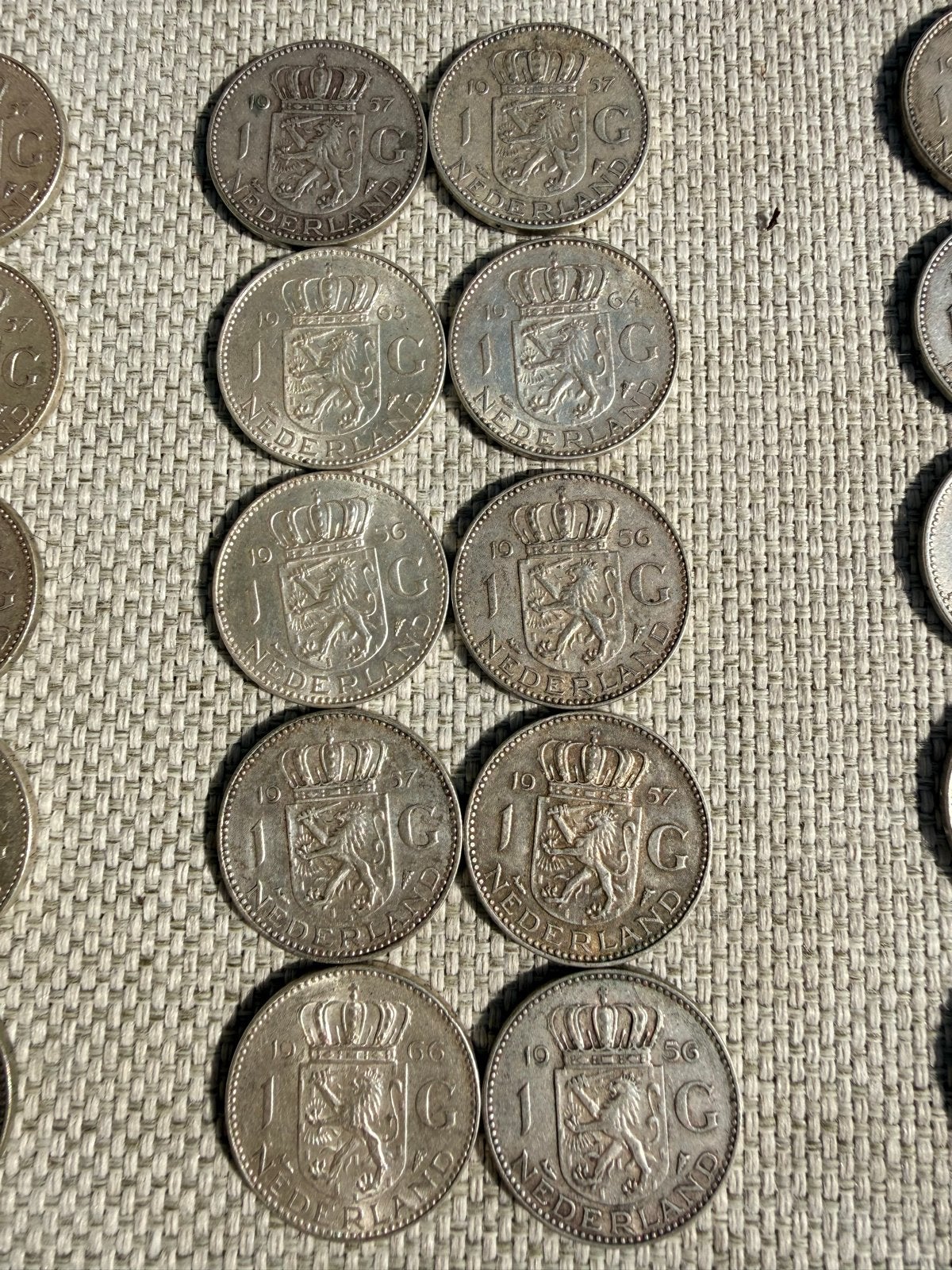 30 zilveren guldens Juliana (140,4 gram netto), Postzegels en Munten, 1 gulden, Koningin Juliana, Setje, Zilver