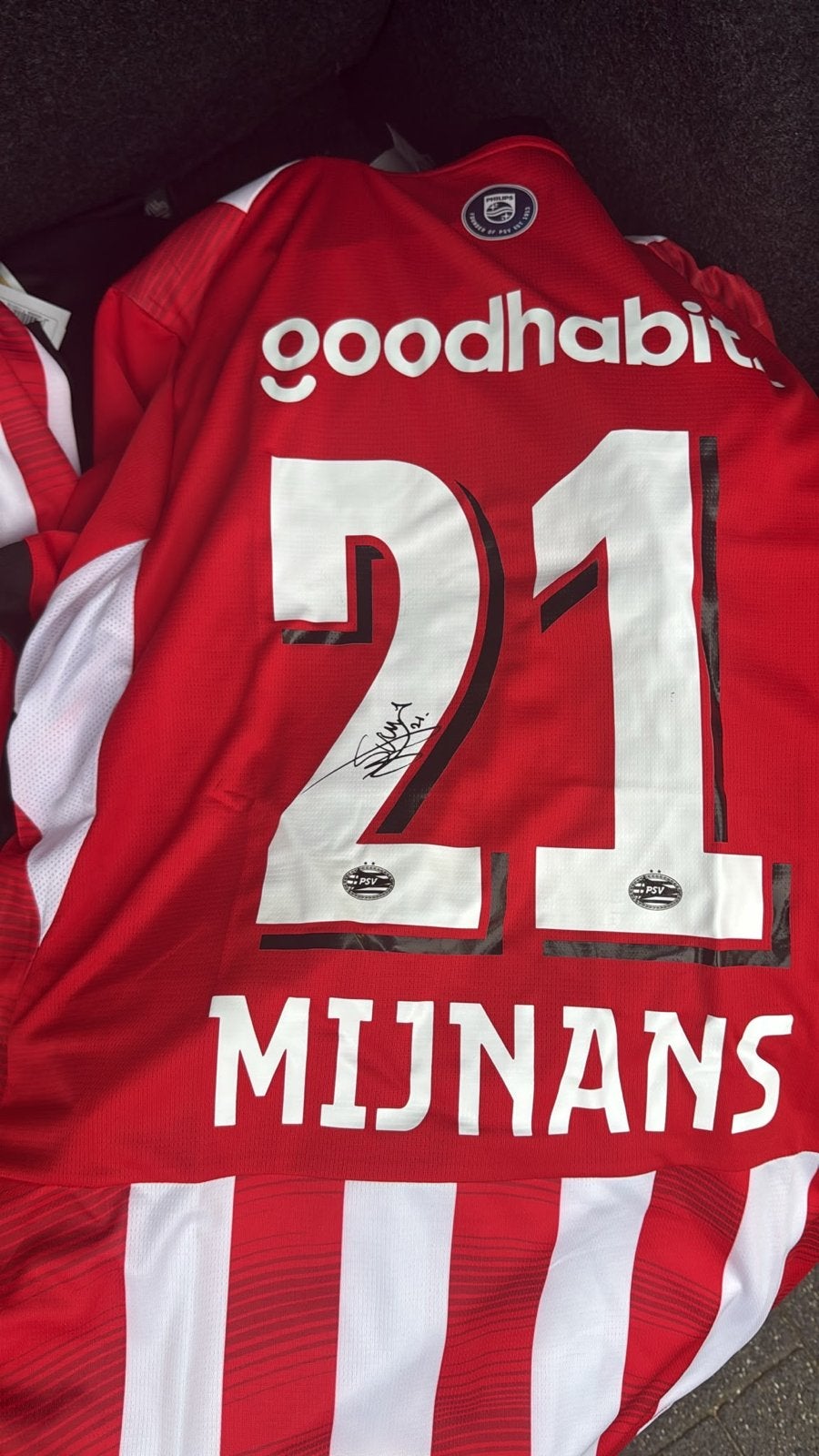 Gesigneerd PSV Shirt - Mijnans #21, Ophalen of Verzenden, Zo goed als nieuw, Shirt