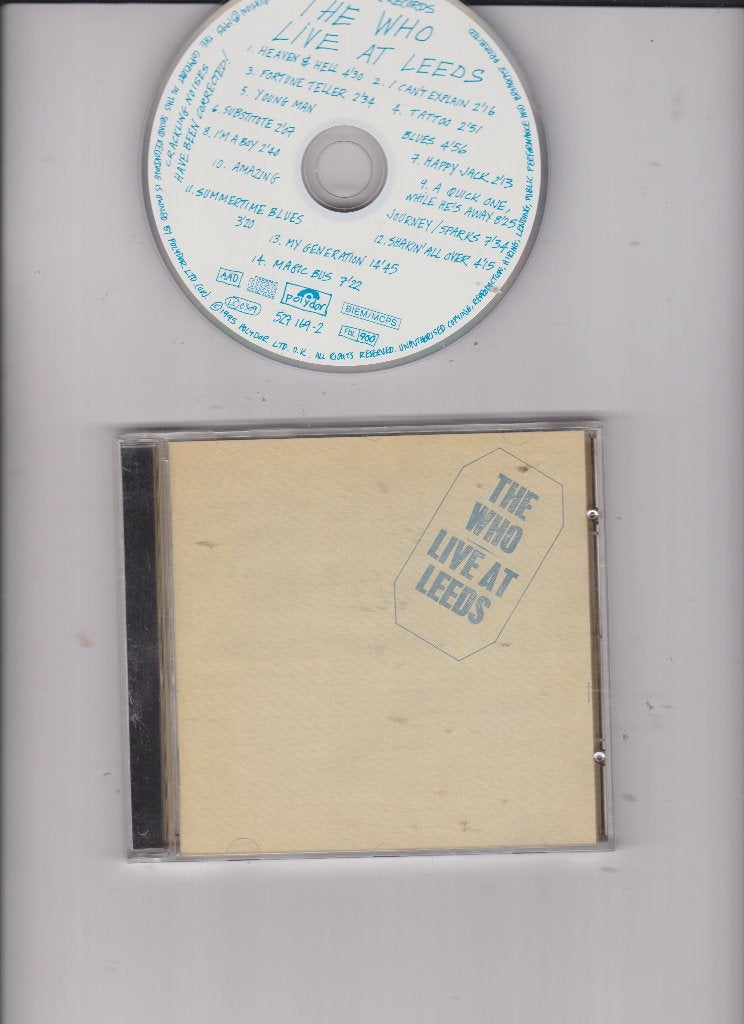 The WHO - LIVE at Leeds, Verzenden, Zo goed als nieuw
