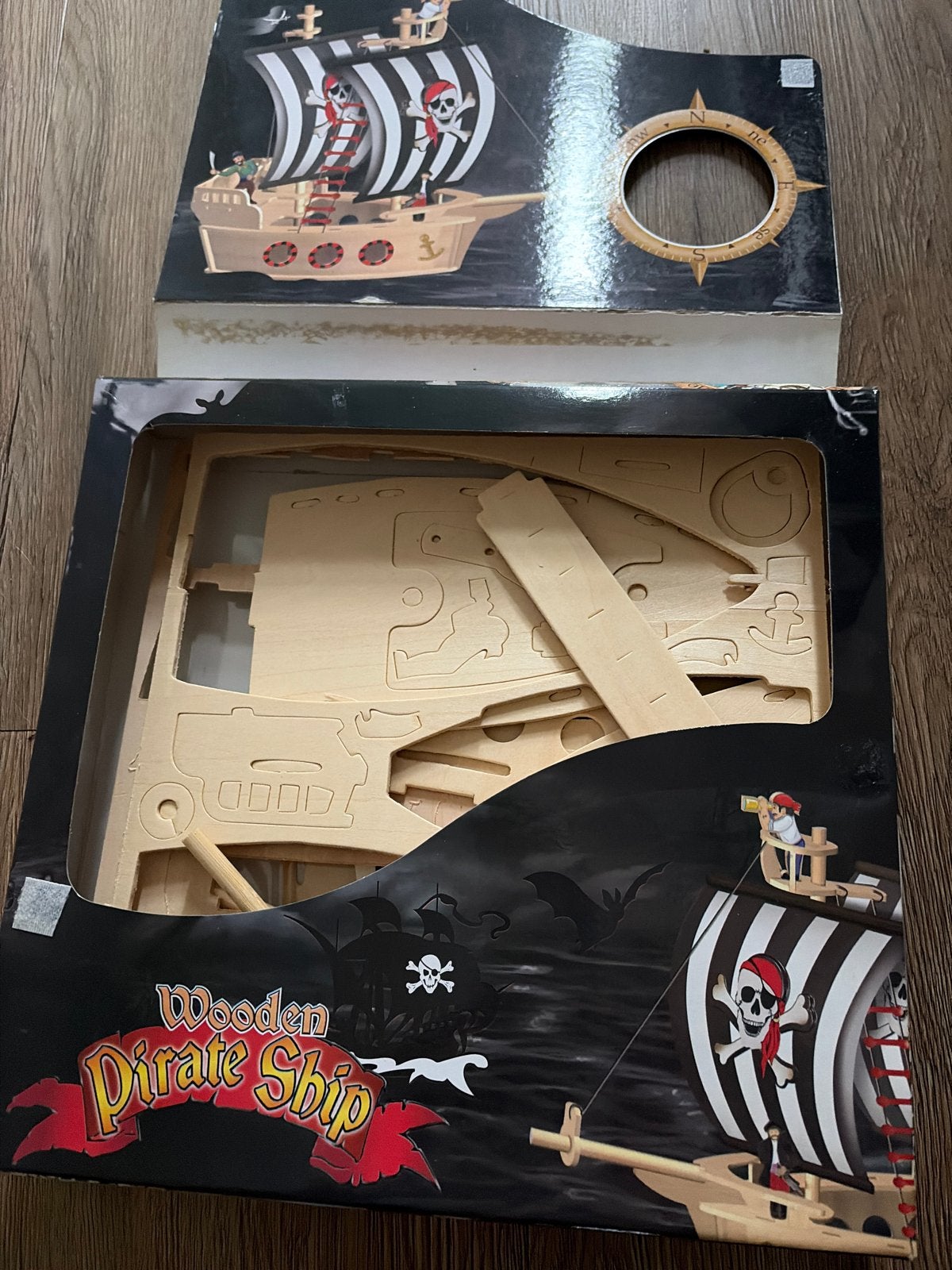 Houten Piratenschip Bouwpakket - Nieuw in Doos zonder lijm, Ophalen of Verzenden, Nieuw, Groter dan 1:32, Overige merken