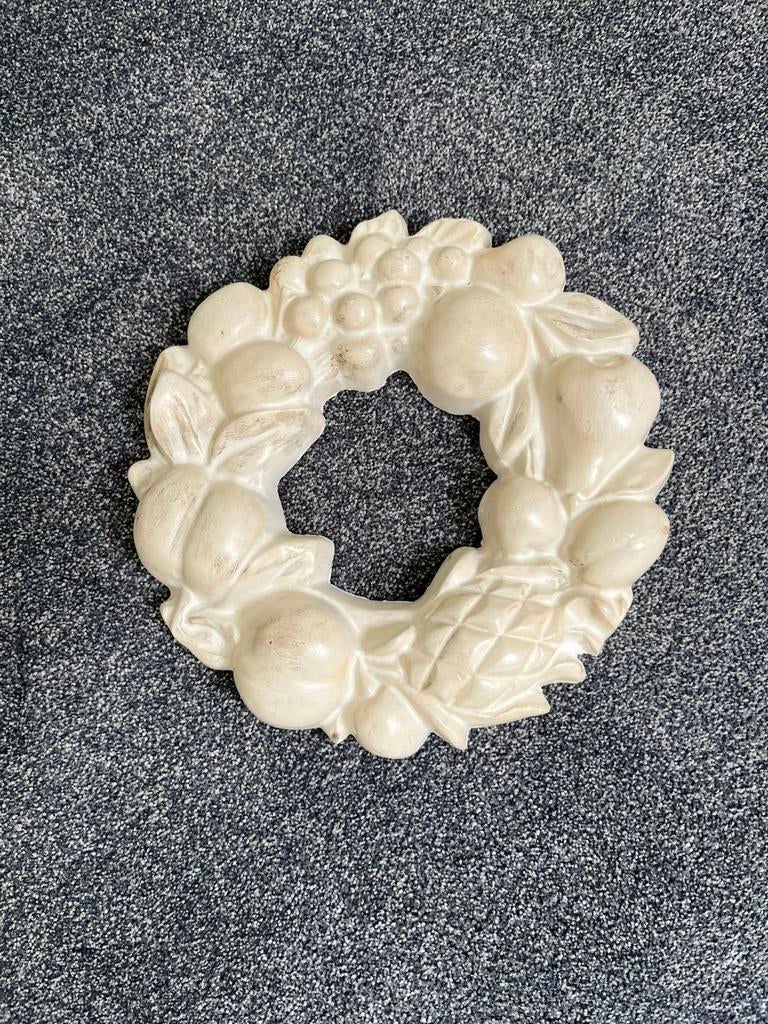 Stenen krans met fruitmotief - 28 cm doorsnede, Ophalen of Verzenden, Nieuw