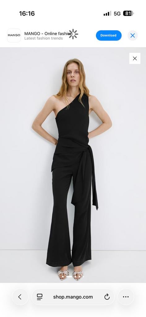 Jumpsuite van het merk mango, Kleding | Dames, Jumpsuits, Ophalen of Verzenden, Zo goed als nieuw, Maat 34 (XS) of kleiner, Zwart