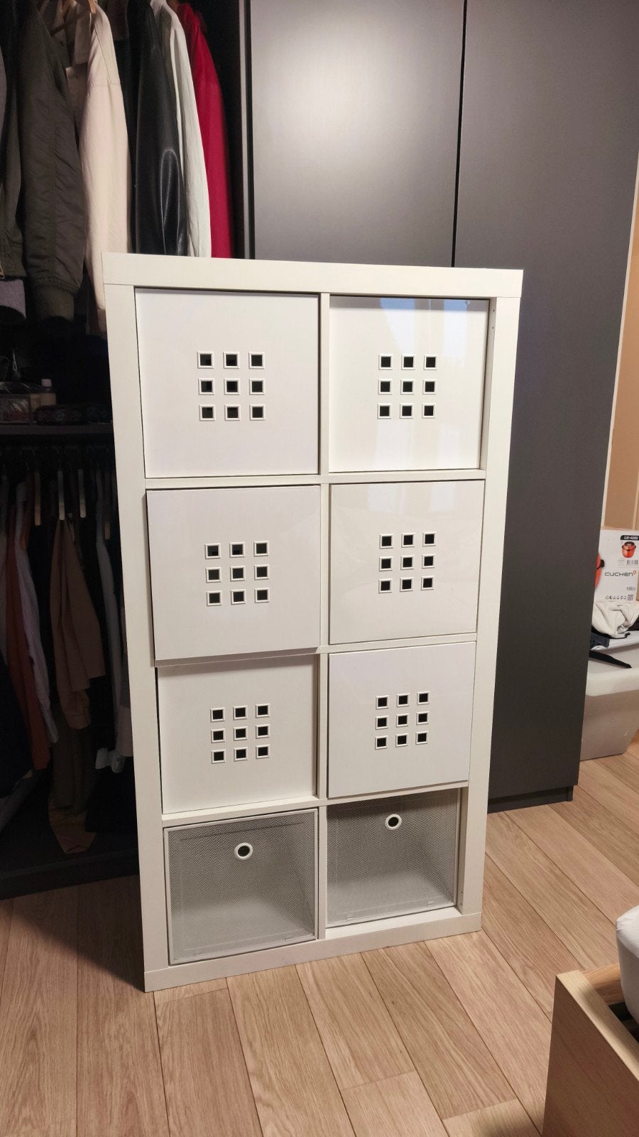 2x IKEA Kallax kast 4x3 en 4x2 met lichte gebruikssporen, Met plank(en), Gebruikt, 100 tot 150 cm, 25 tot 50 cm