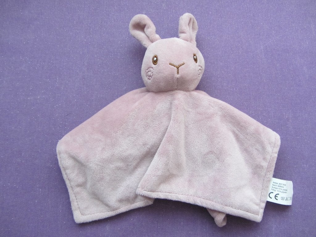 WIBRA BABY TOYS Knuffeldoekje KONIJN. OUD ROZE **Nieuw**, Ophalen of Verzenden, Nieuw, Konijn, Overige merken