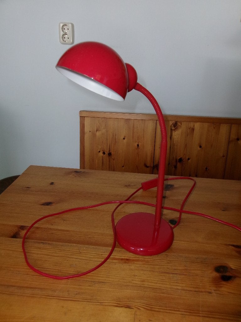 Bureaulamp - rood, Ophalen of Verzenden, Gebruikt, Metaal, Minder dan 50 cm