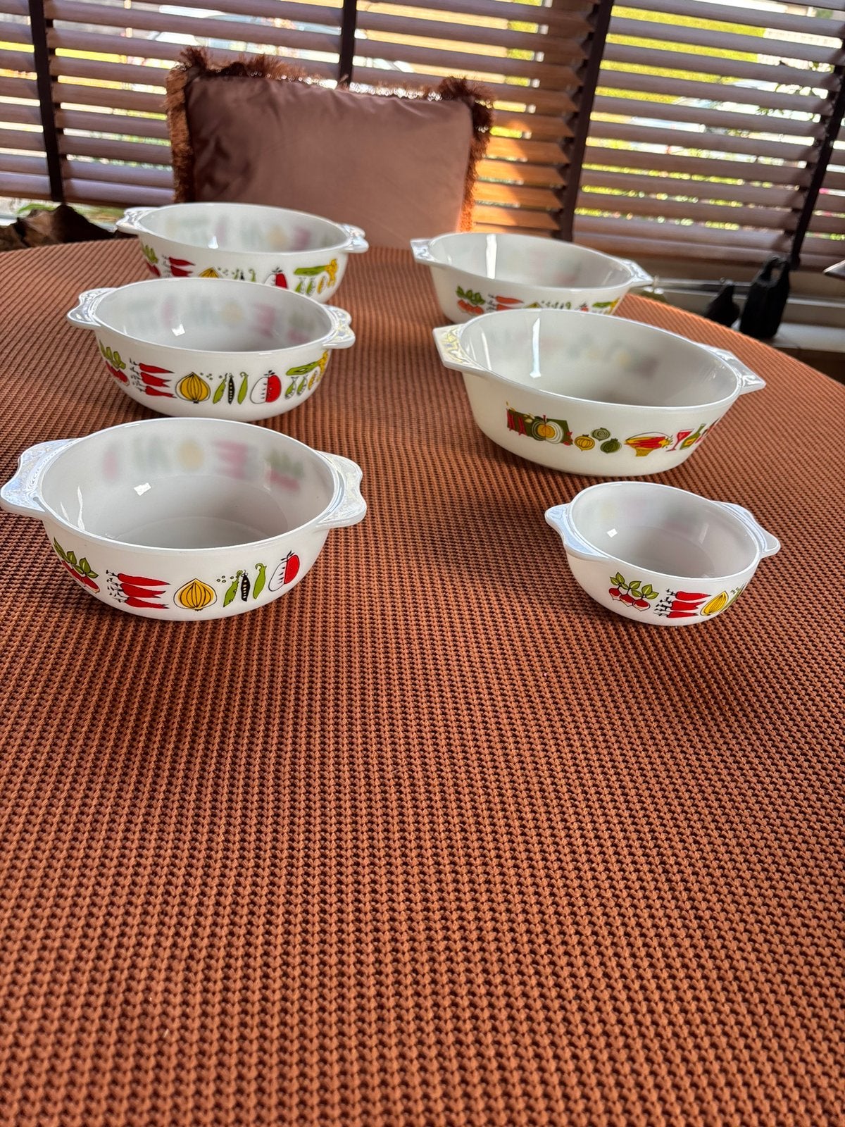 6 vintage ovenschalen opaline England JAJ pyrex, Ophalen of Verzenden, Huis en Inrichting