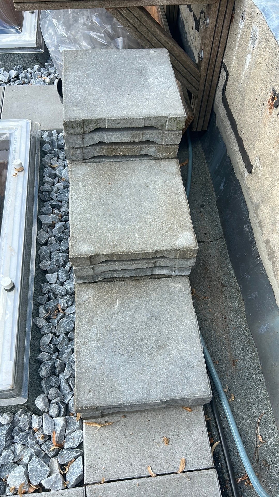 Daktegels | drainagetegels (30 x 30) vierkant, Tuin en Terras, Tegels en Klinkers, Ophalen, Zo goed als nieuw, Beton, Terrastegels
