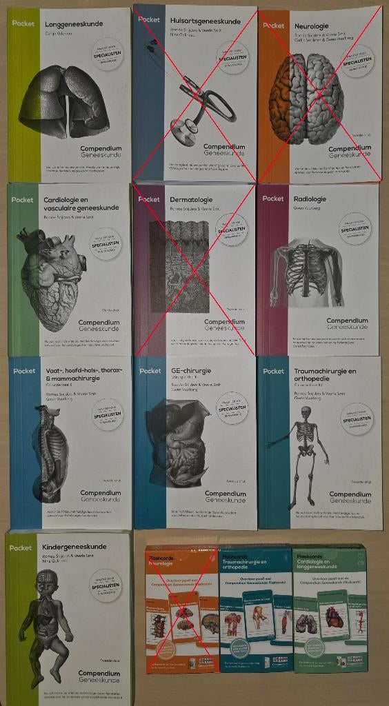 Compendium Geneeskunde - Diverse pockets en Flashcards!, Ophalen of Verzenden, Beta, Zo goed als nieuw, WO