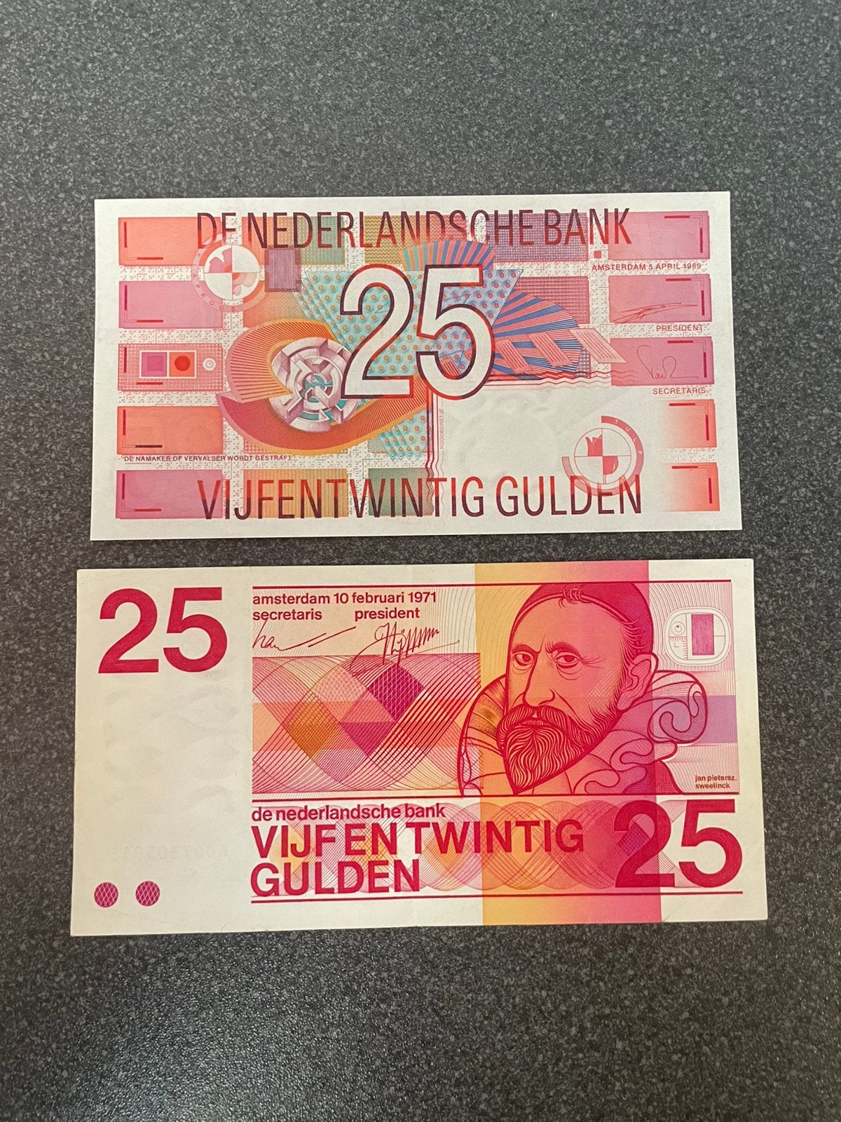 25 gld biljetten UNC, Ophalen of Verzenden, 25 gulden