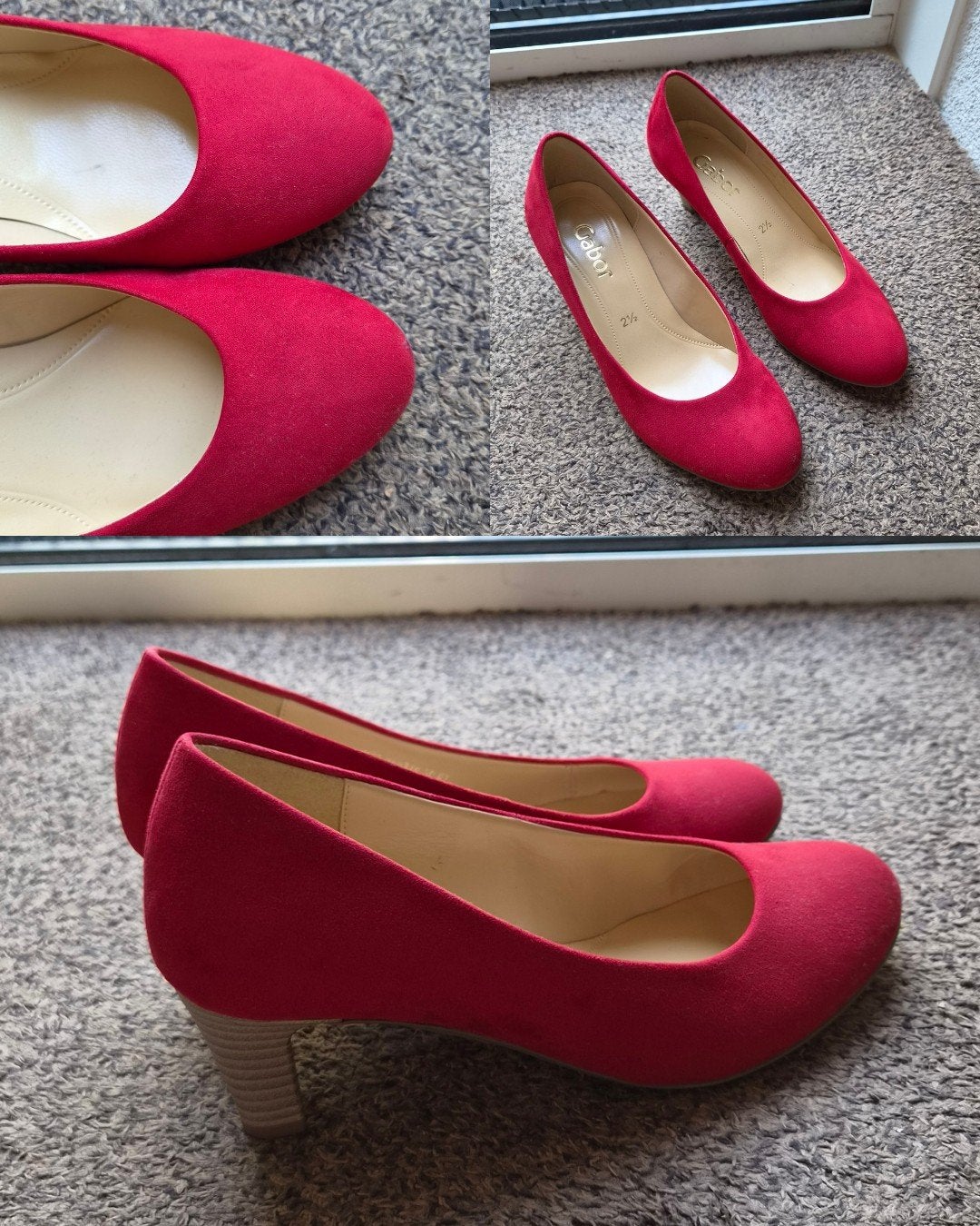Nieuwe Gabor pumps chique rood - Maat 2 1/2 (35 / 35,5), Pumps, Gabor, Nieuw, Ophalen of Verzenden