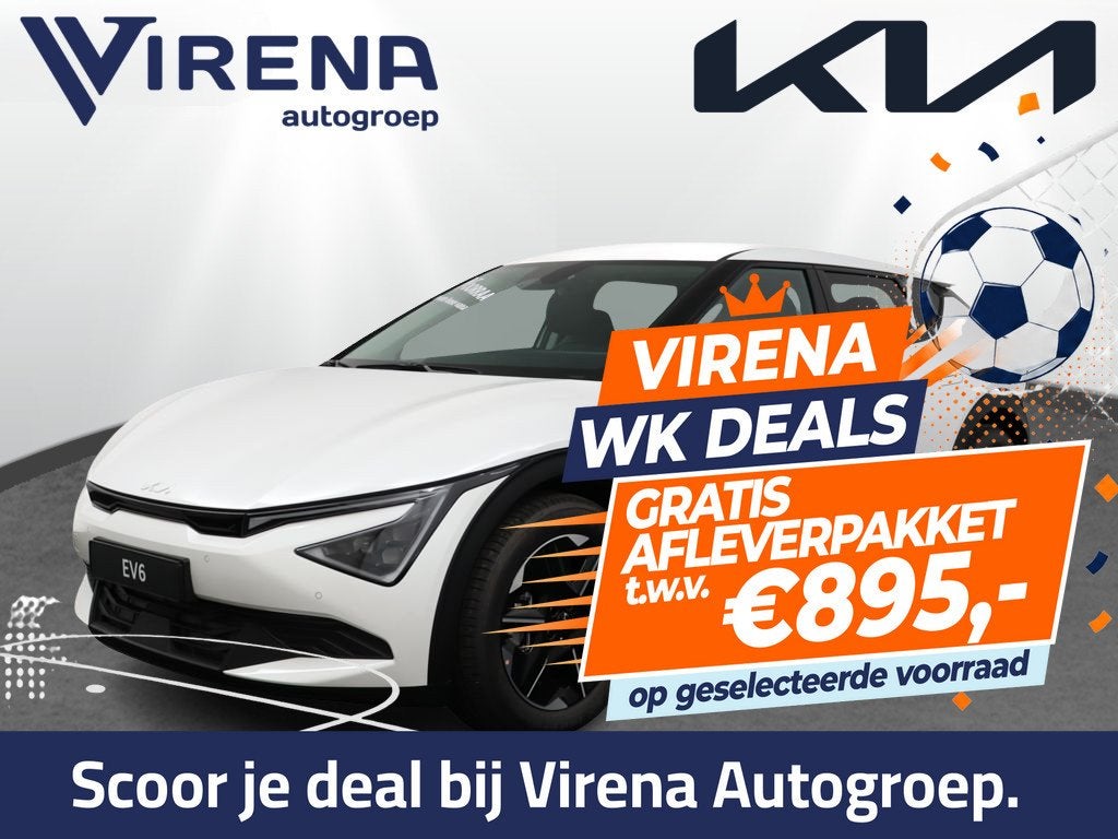 Kia Ev6 Light Edition 63 kWh - Navigatie - Adaptive cruise c, Zwart, Met garantie (alle), Elektrisch, Kia Top Selectie