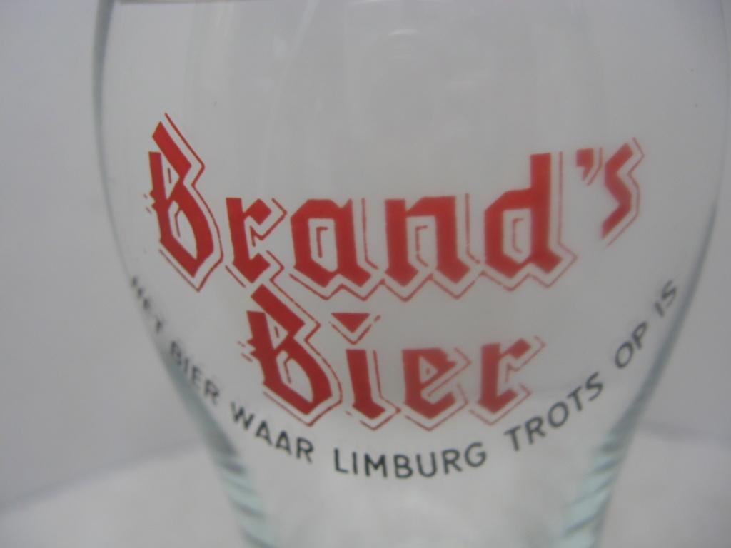 Oud Brand'S glas ... het bier waar Limburg trots op is, Ophalen of Verzenden, Gebruikt, Glas of Glazen, Brand