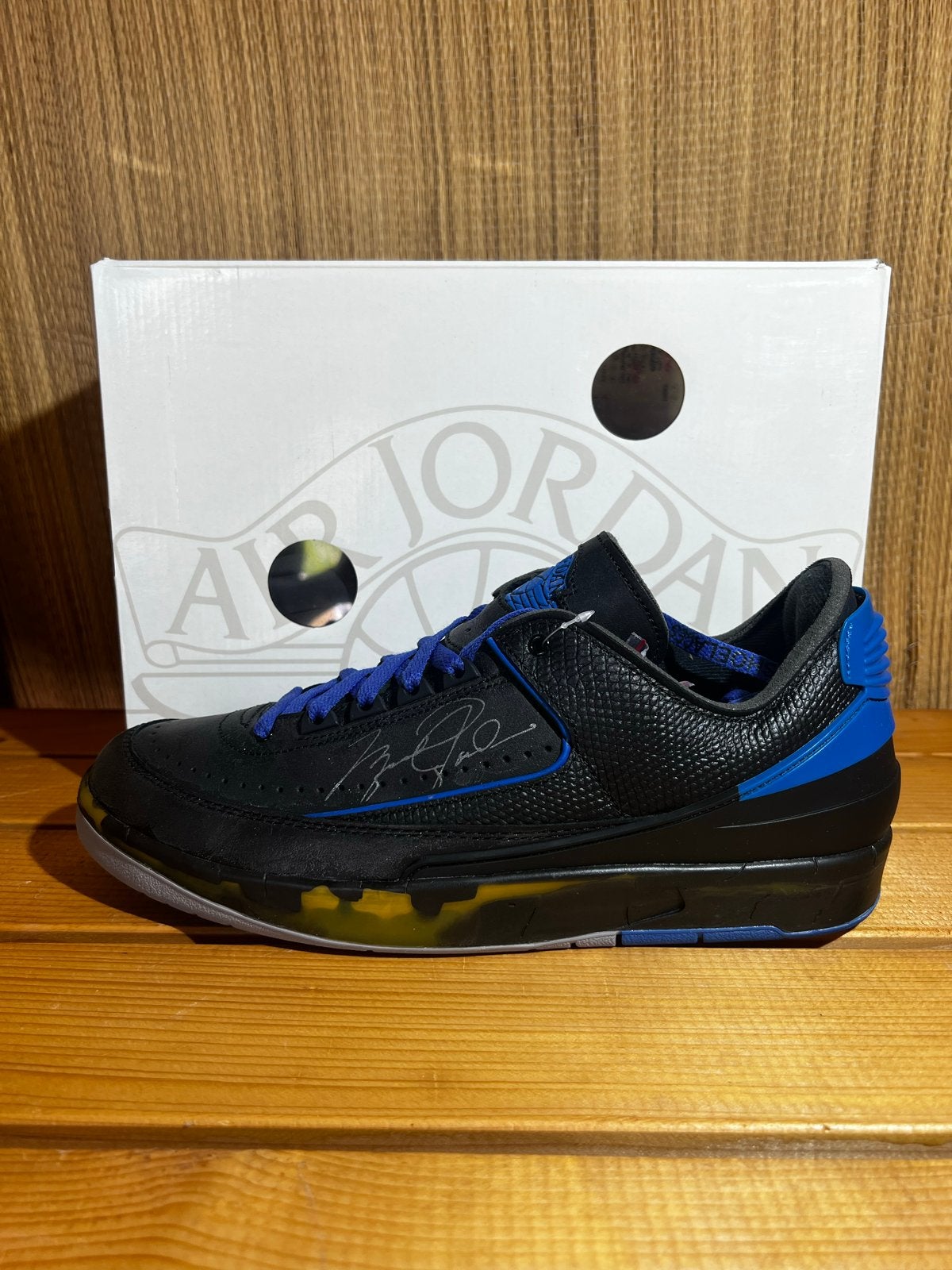 Jordan 2 Retro Low SP Off-White Black Blue, Zwart, Nieuw, Ophalen of Verzenden, Sneakers of Gympen