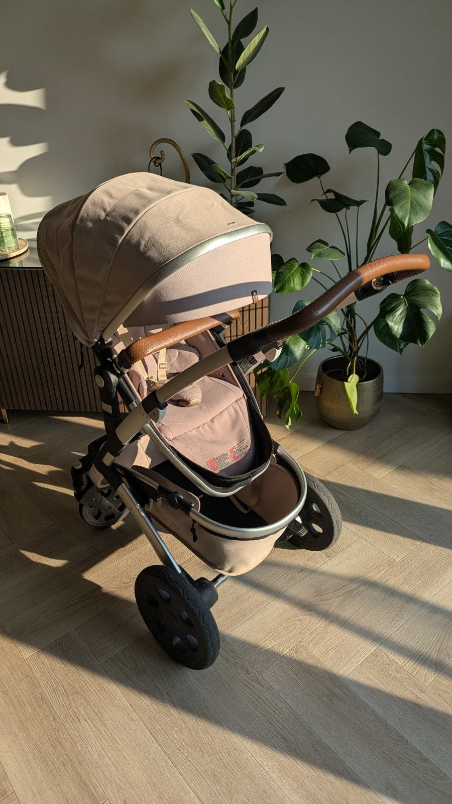 Joolz Geo2 Camel kinderwagen met zonne/regendoek, Gebruikt, Combiwagen, Verstelbare duwstang, Ophalen
