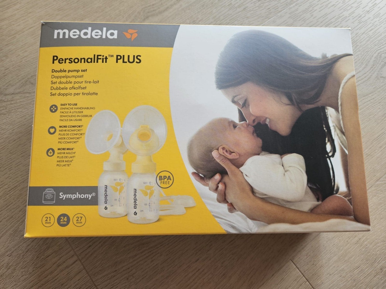 Medela PersonalFit Plus dubbele kolfset (24mm), Ophalen of Verzenden, Zo goed als nieuw