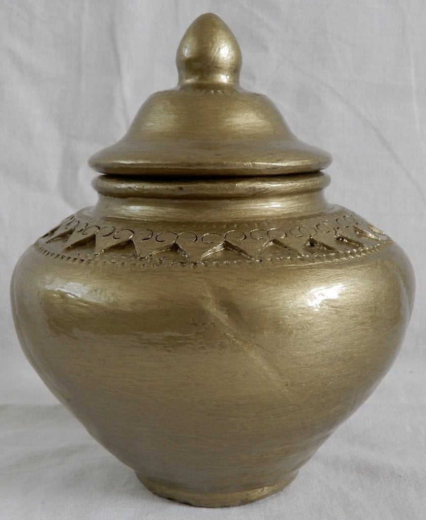 Urn Goud Kleur Reliëf ( Verdeel urn ), Nieuw, Ophalen of Verzenden, Klassiek, Goud