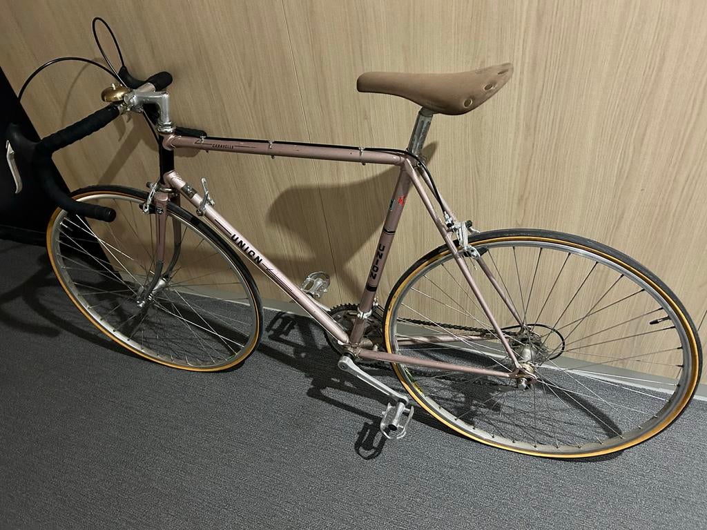 Roze Union Racefiets, Fietsen en Brommers, Fietsen | Racefietsen, Gebruikt, Staal, 53 tot 57 cm, Ophalen