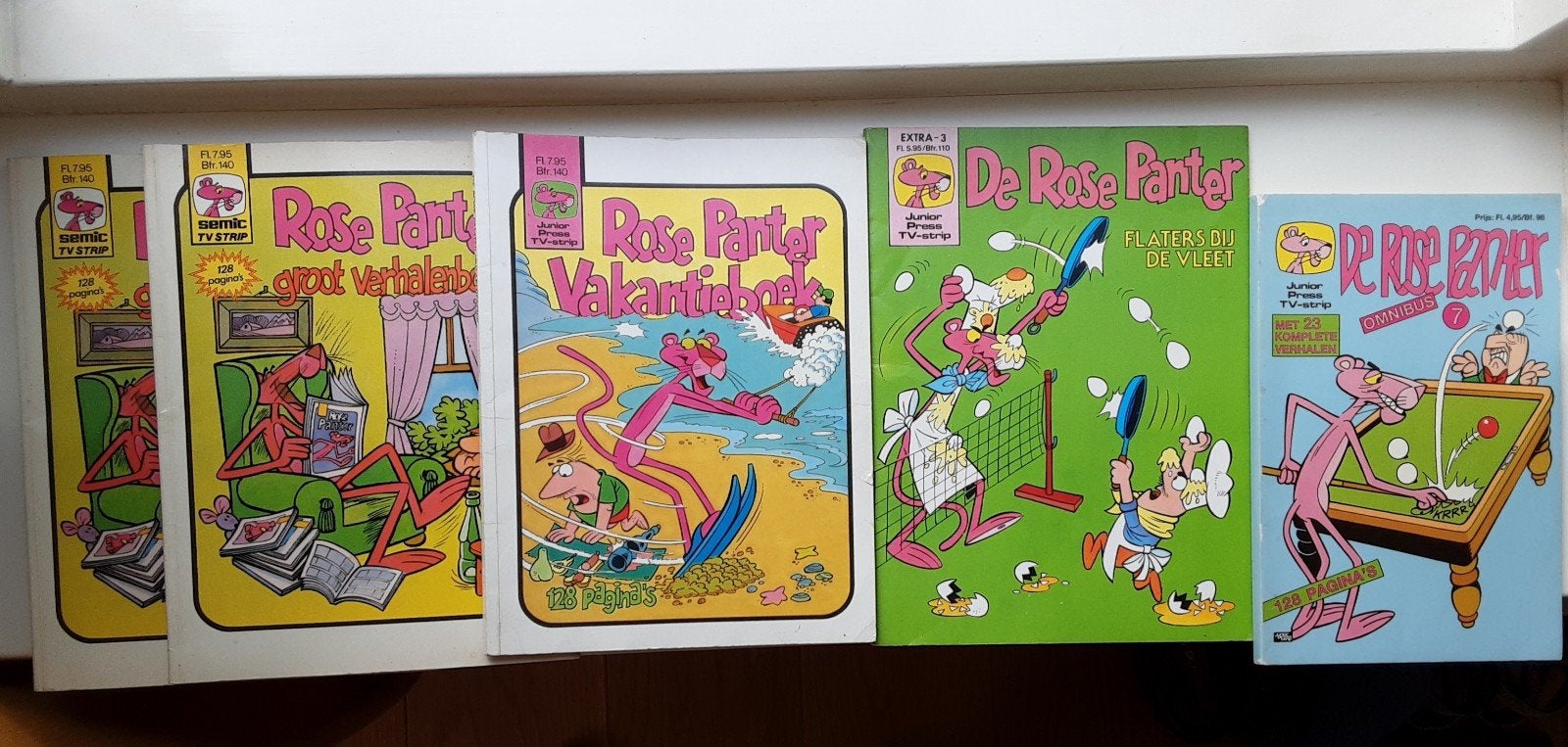 strips/vakantieboeken Rose Panter Uitg Semic/Junior Press, Meerdere comics, Ophalen of Verzenden, Gelezen, Europa