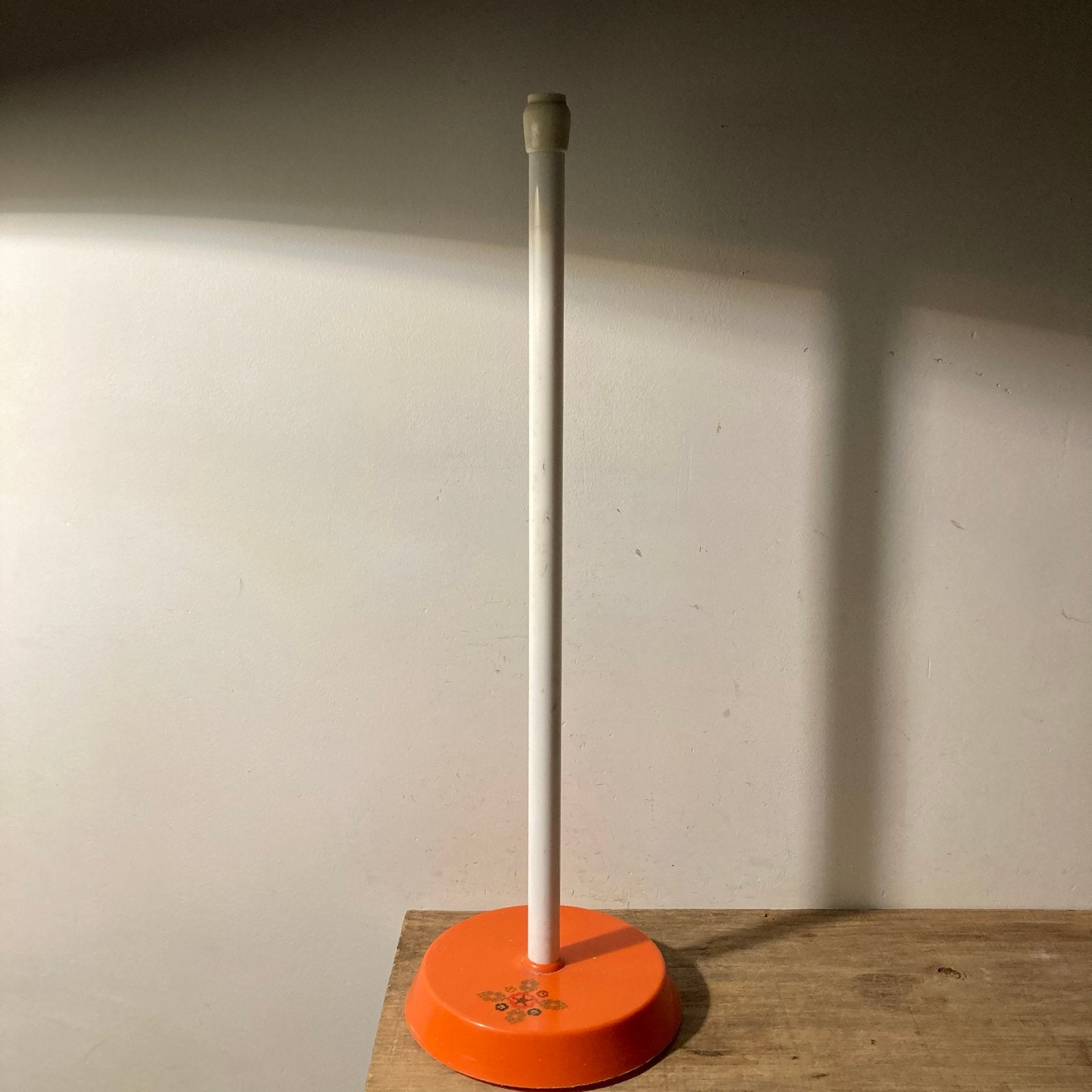 Vintage Keukenrolhouder/WC-rolhouder Oranje/Wit, Ophalen of Verzenden