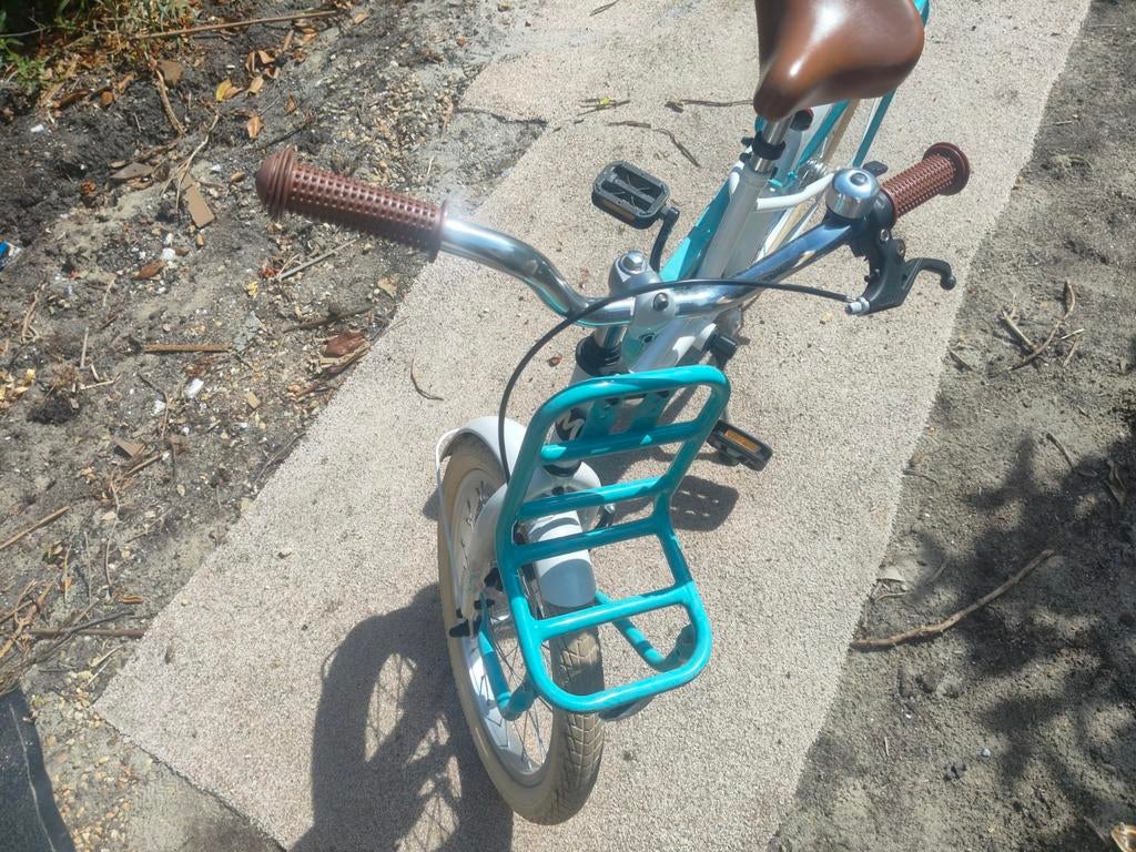 Kinderfiets 18 inch - Vintage Stijl met Dragers, Fietsen en Brommers, Ophalen, Gebruikt, Velgrem, 16 tot 20 inch