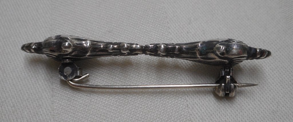 Zilveren antieke broche nr.2082, Sieraden, Tassen en Uiterlijk, Antieke sieraden, Verzenden, Zilver, Broche
