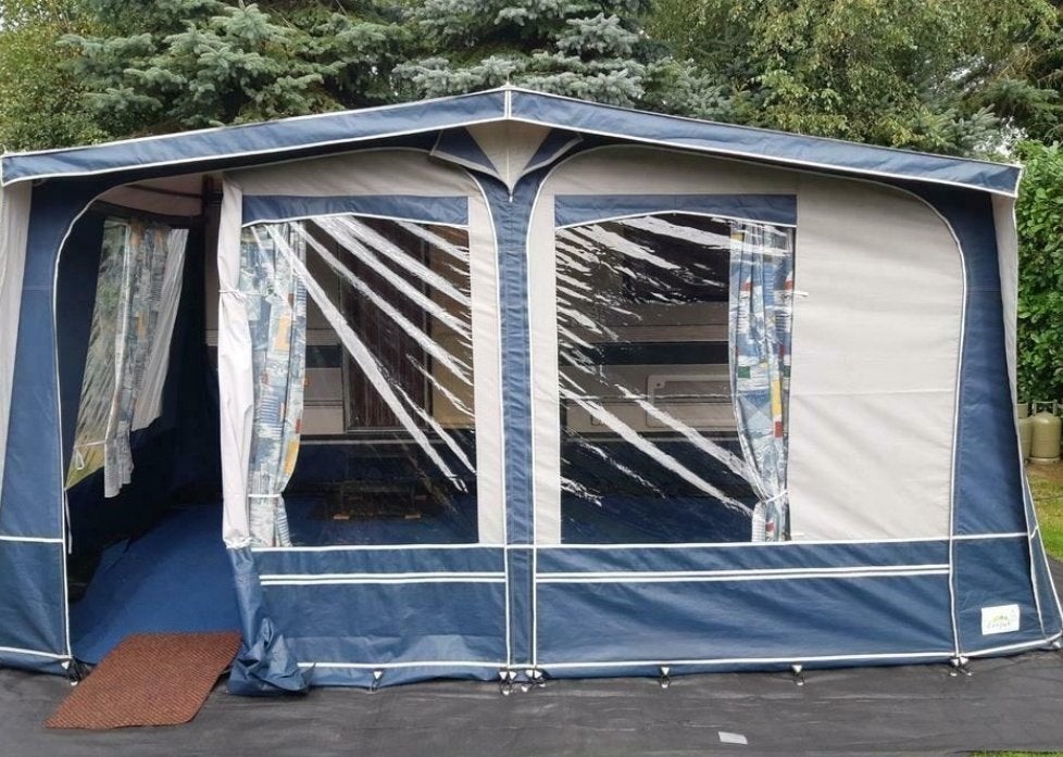Gerjak voortent met luifel voor caravan, Ophalen, Zo goed als nieuw, Overige merken