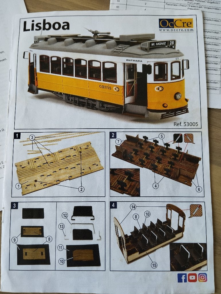 Bouwpakket LBG tram Lisboa, Gelijkstroom of Wisselstroom, Overige typen, Nieuw, Ophalen of Verzenden