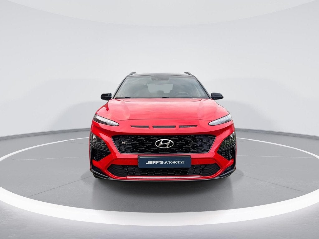 Hyundai Kona 1.0 T-GDI N Line, Auto's, Hyundai, Voorwielaandrijving, Gebruikt, Automatische klimaatregeling, Leder en Stof