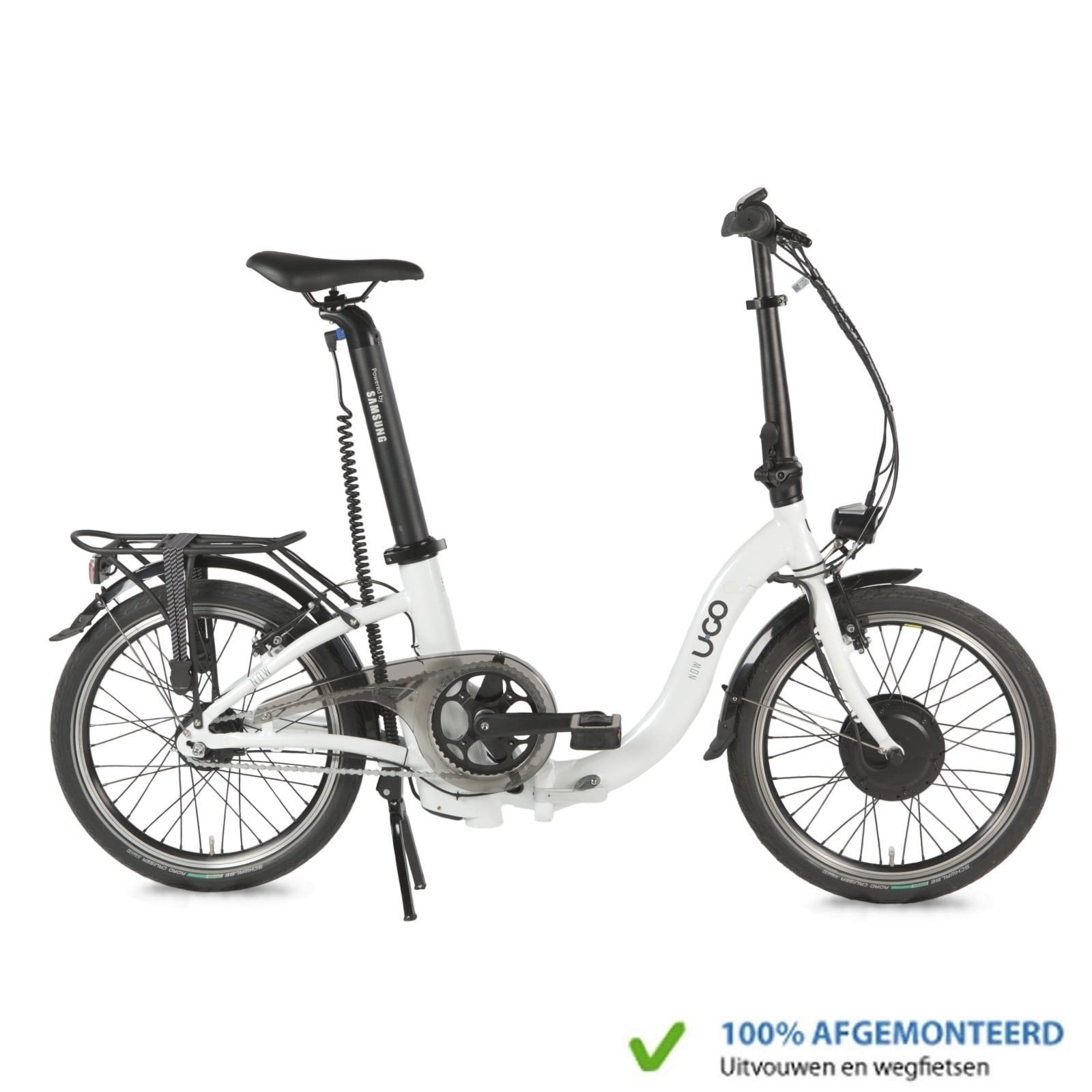 Ugo Now elektrische vouwfiets Pearl White - 3,5 maand oud, Fietsen en Brommers, Ophalen, Zo goed als nieuw, Totaal opvouwbaar
