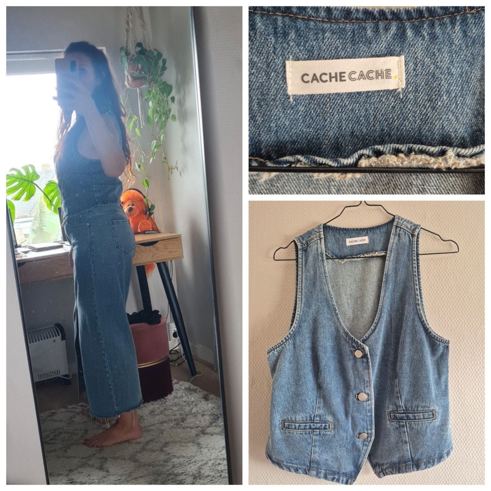 Nieuw spijker gilet Cache Cache maat 38/M, Maat 38/40 (M), Blauw, Nieuw, Ophalen of Verzenden