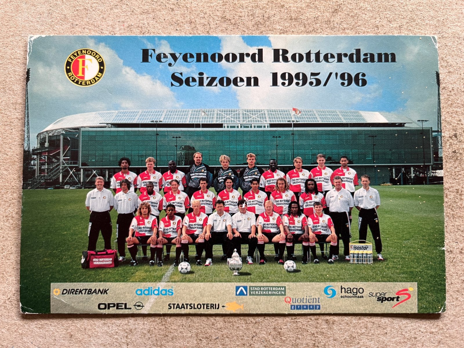 Feyenoord elftalkaart, Verzamelen, Sportartikelen en Voetbal, Ophalen of Verzenden, Zo goed als nieuw, Feyenoord