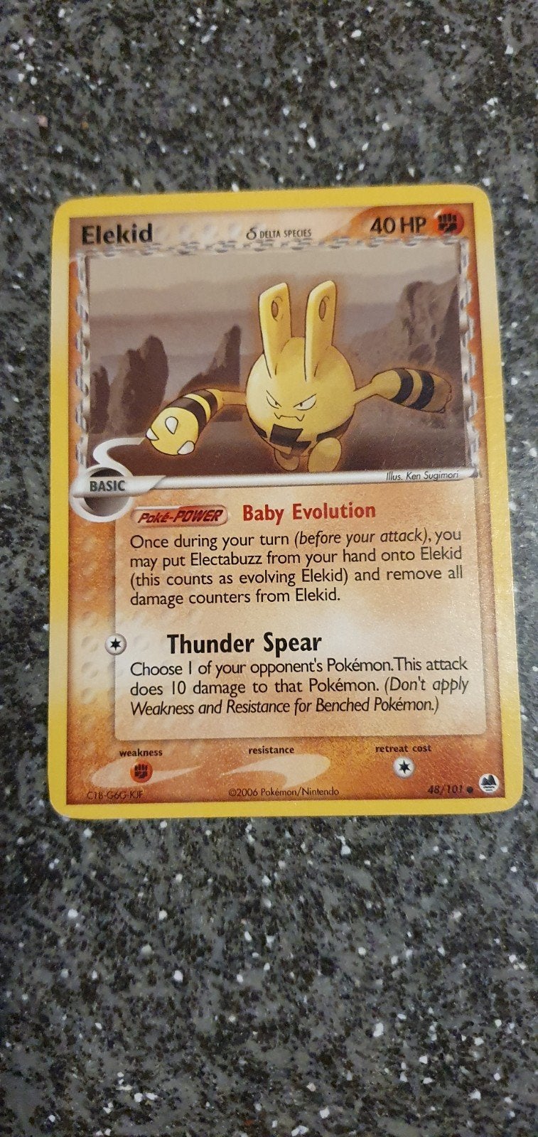 Elekid 48/101 EX Dragon Frontiers Pokemon Kaart, Ophalen of Verzenden, Gebruikt, Losse kaart